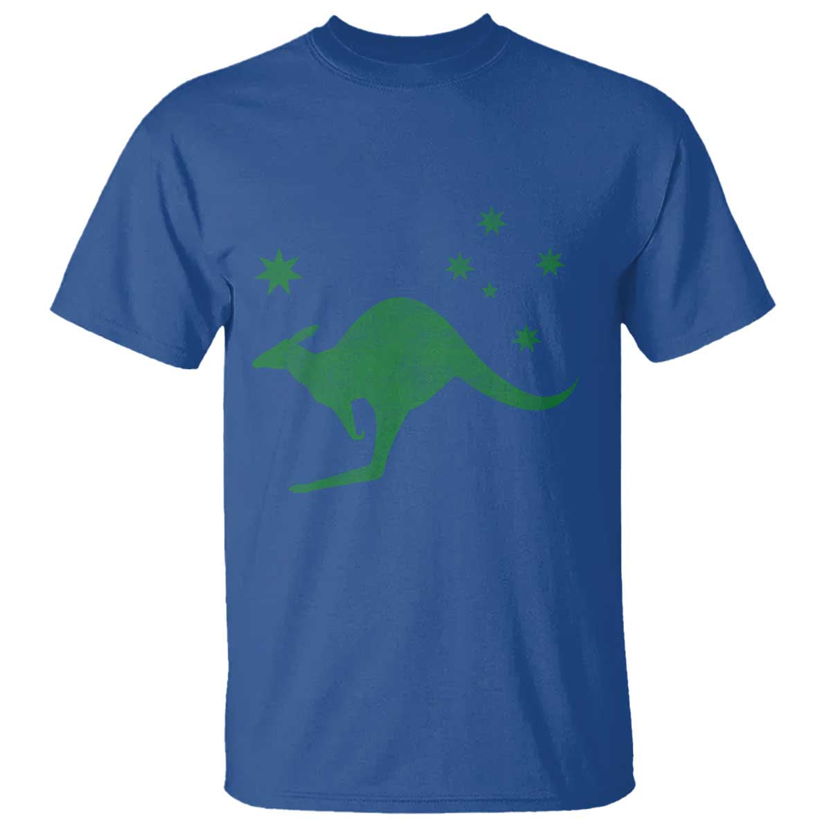 Australia Kangaroo with Federation Star Aussie Roots T Shirt TS11 Royal Blue Print Your Wear