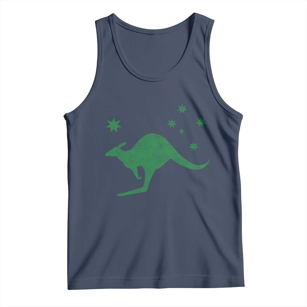 Australia Kangaroo with Federation Star Aussie Roots Tank Top TS11 Navy Print Your Wear
