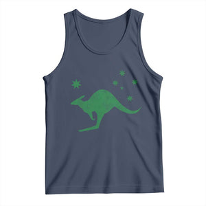 Australia Kangaroo with Federation Star Aussie Roots Tank Top TS11 Navy Print Your Wear