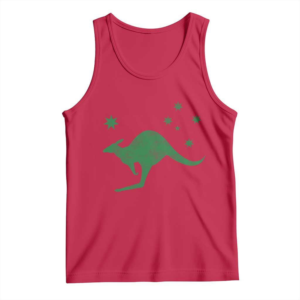 Australia Kangaroo with Federation Star Aussie Roots Tank Top TS11 Red Print Your Wear