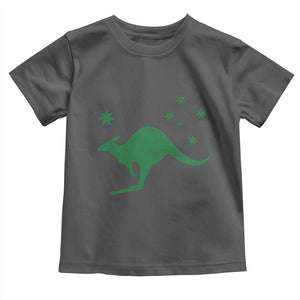 Australia Kangaroo with Federation Star Aussie Roots Toddler T Shirt TS11 Dark Heather Print Your Wear