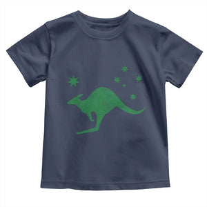 Australia Kangaroo with Federation Star Aussie Roots Toddler T Shirt TS11 Navy Print Your Wear