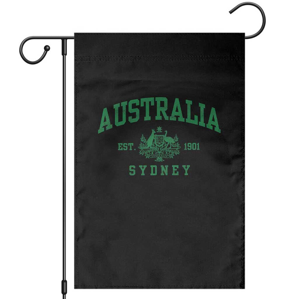 Australia Sydney Est 1901 Garden Flag Commonwealth Vintage Crest TS11 Black Print Your Wear
