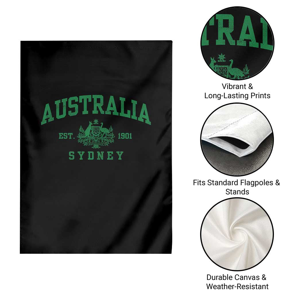 Australia Sydney Est 1901 Garden Flag Commonwealth Vintage Crest