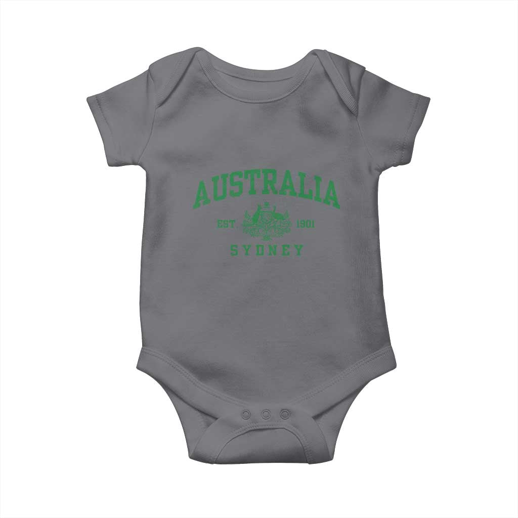 Australia Sydney Est 1901 Baby Onesie Commonwealth Vintage Crest