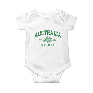 Australia Sydney Est 1901 Baby Onesie Commonwealth Vintage Crest
