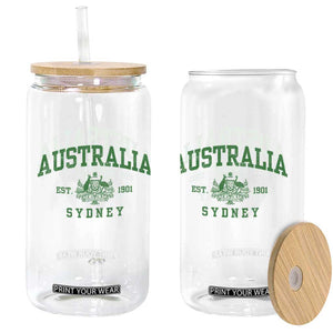 Australia Sydney Est 1901 Glass Can Commonwealth Vintage Crest