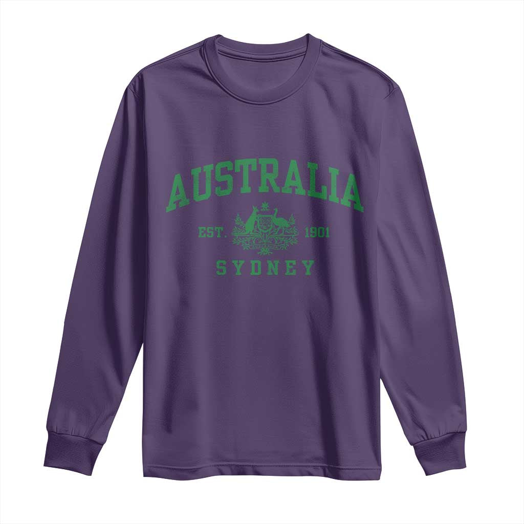 Australia Sydney Est 1901 Long Sleeve Shirt Commonwealth Vintage Crest