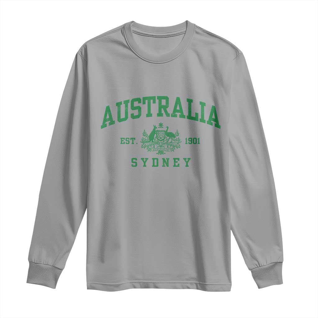 Australia Sydney Est 1901 Long Sleeve Shirt Commonwealth Vintage Crest
