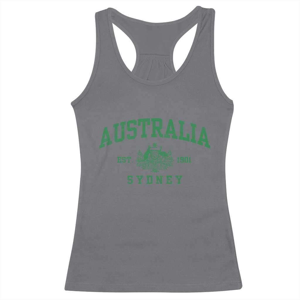 Australia Sydney Est 1901 Racerback Tank Top Commonwealth Vintage Crest