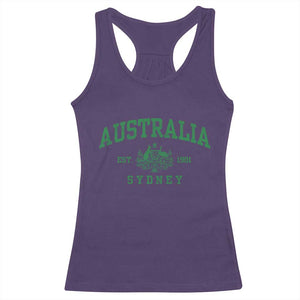 Australia Sydney Est 1901 Racerback Tank Top Commonwealth Vintage Crest