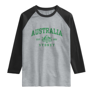 Australia Sydney Est 1901 Raglan Shirt Commonwealth Vintage Crest