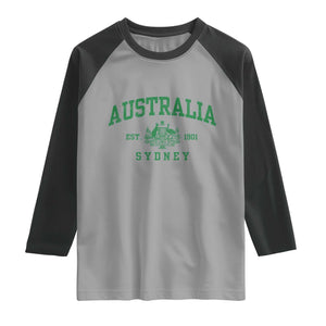 Australia Sydney Est 1901 Raglan Shirt Commonwealth Vintage Crest