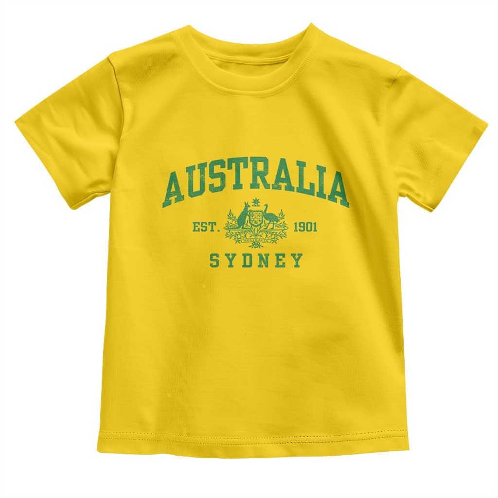 Australia Sydney Est 1901 Toddler T Shirt Commonwealth Vintage Crest