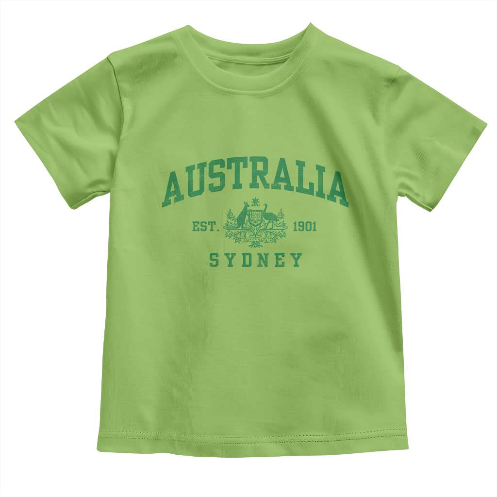 Australia Sydney Est 1901 Toddler T Shirt Commonwealth Vintage Crest