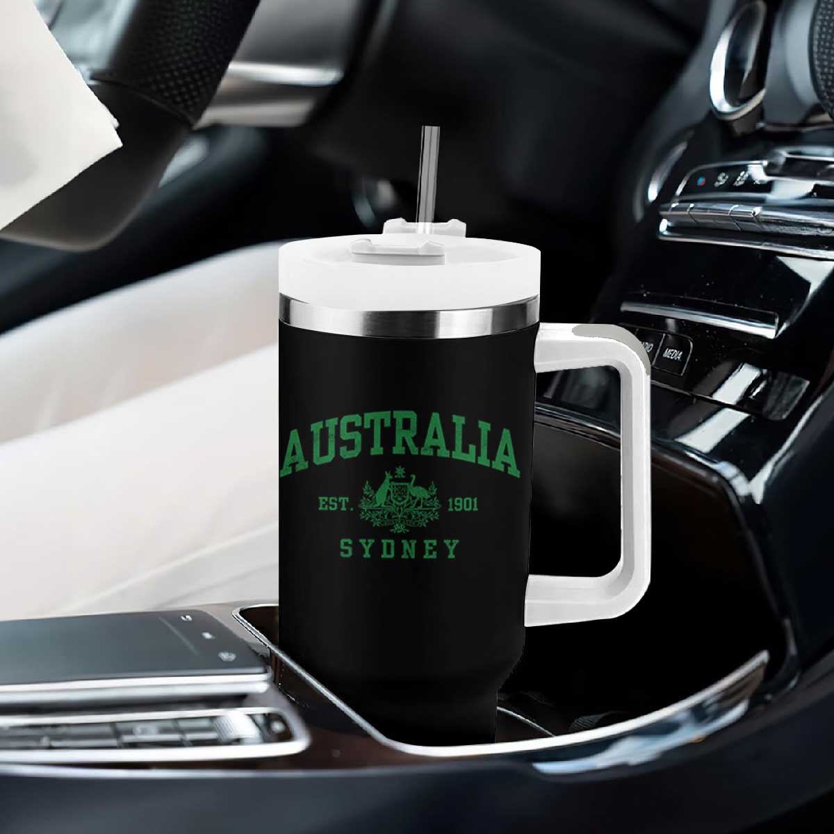 Australia Sydney Est 1901 Tumbler With Handle Commonwealth Vintage Crest