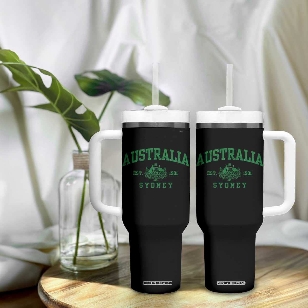 Australia Sydney Est 1901 Tumbler With Handle Commonwealth Vintage Crest