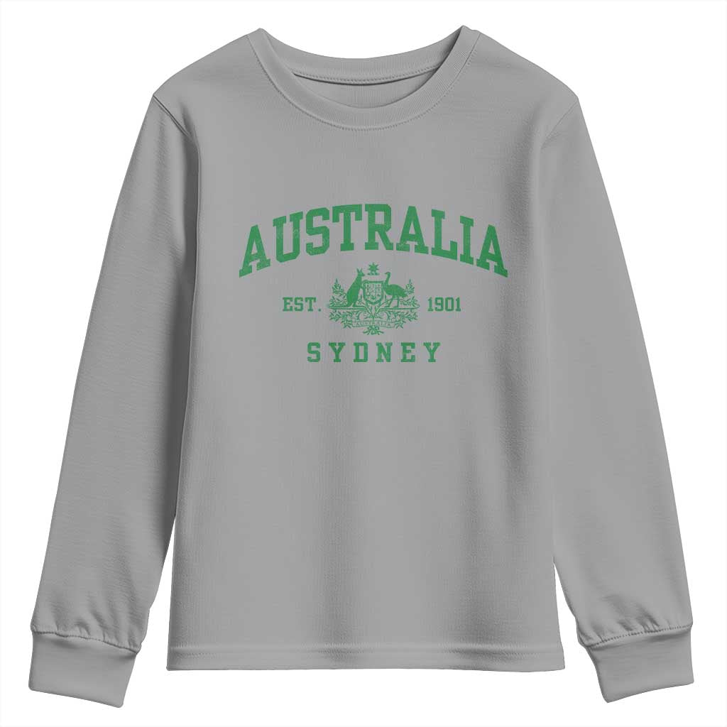 Australia Sydney Est 1901 Youth Sweatshirt Commonwealth Vintage Crest