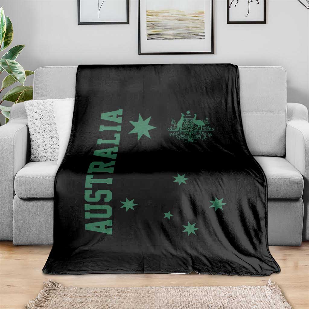 Australia Vintage Federation Star Aussie Coat of Arms Throw Blanket