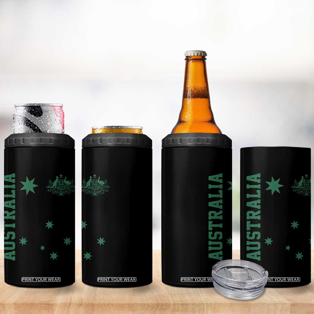 Australia Vintage Federation Star Aussie Coat of Arms 4 in 1 Can Cooler Tumbler
