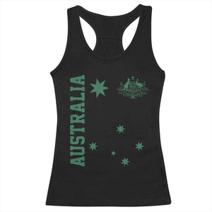 Australia Vintage Federation Star Aussie Coat of Arms Racerback Tank Top