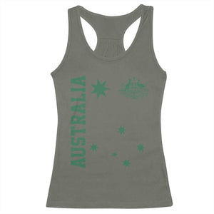 Australia Vintage Federation Star Aussie Coat of Arms Racerback Tank Top