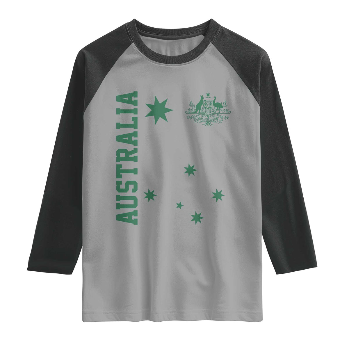 Australia Vintage Federation Star Aussie Coat of Arms Raglan Shirt