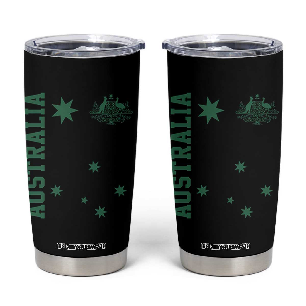 Australia Vintage Federation Star Aussie Coat of Arms Tumbler Cup