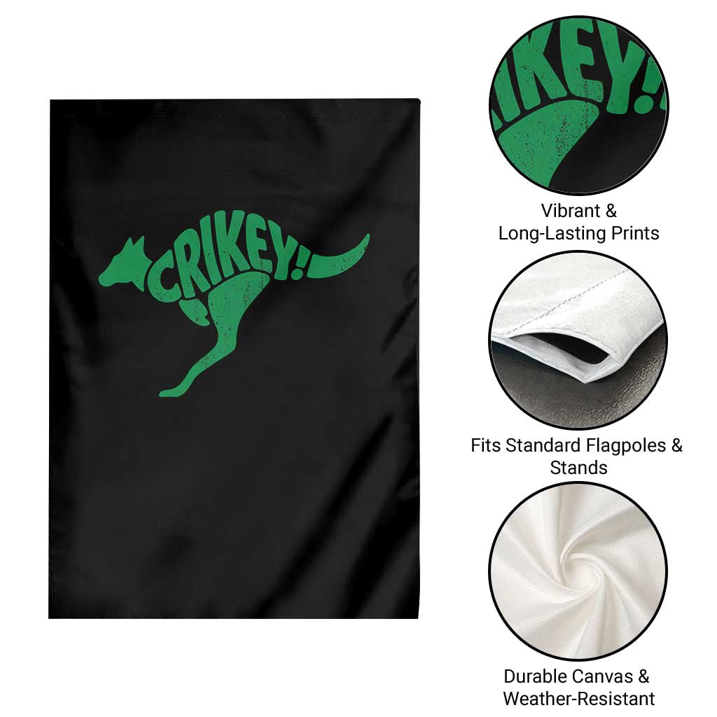 Crikey Australian Kangaroo Oz Slang Australia Garden Flag TS11 Print Your Wear