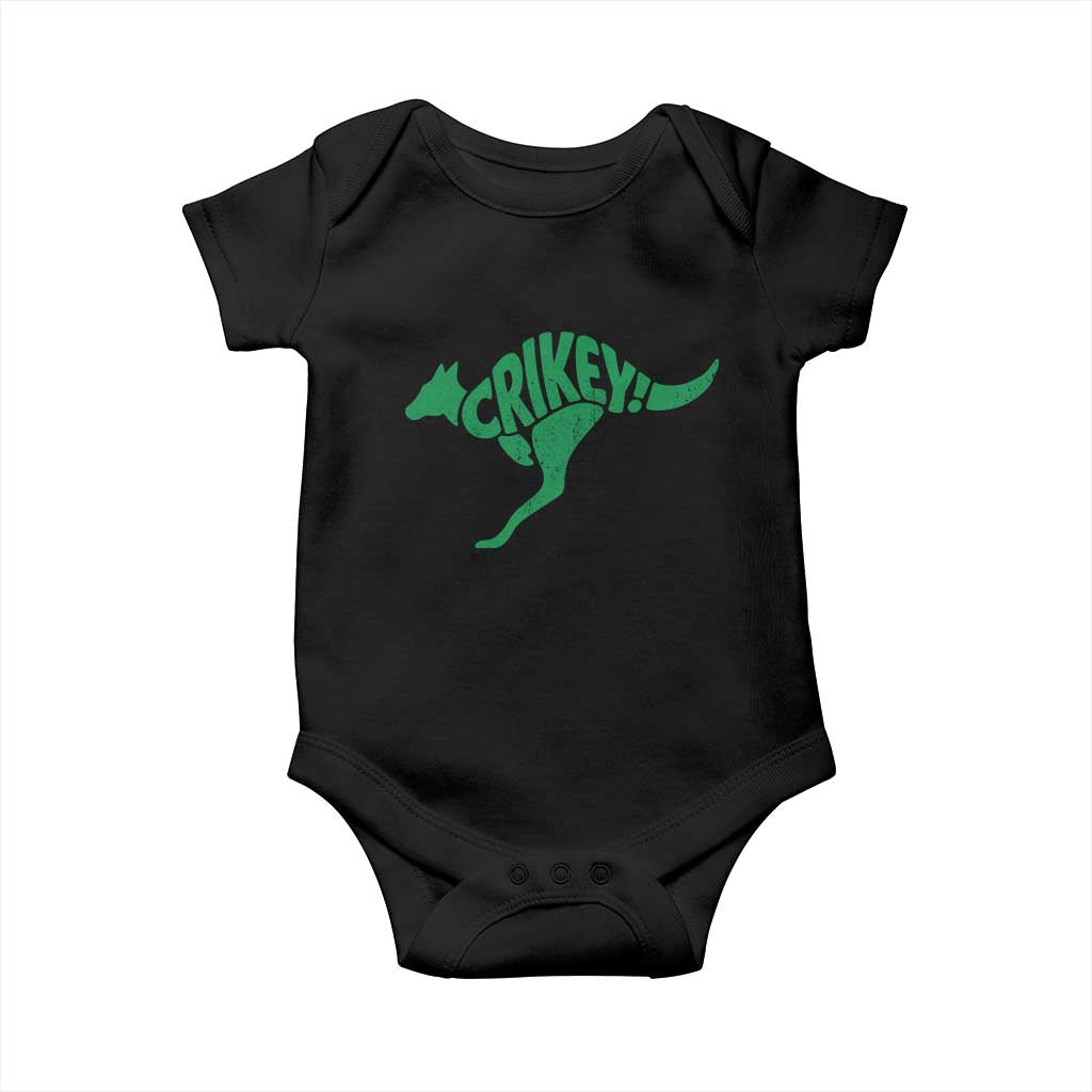 Crikey Australian Kangaroo Oz Slang Australia Baby Onesie TS11 Black Print Your Wear
