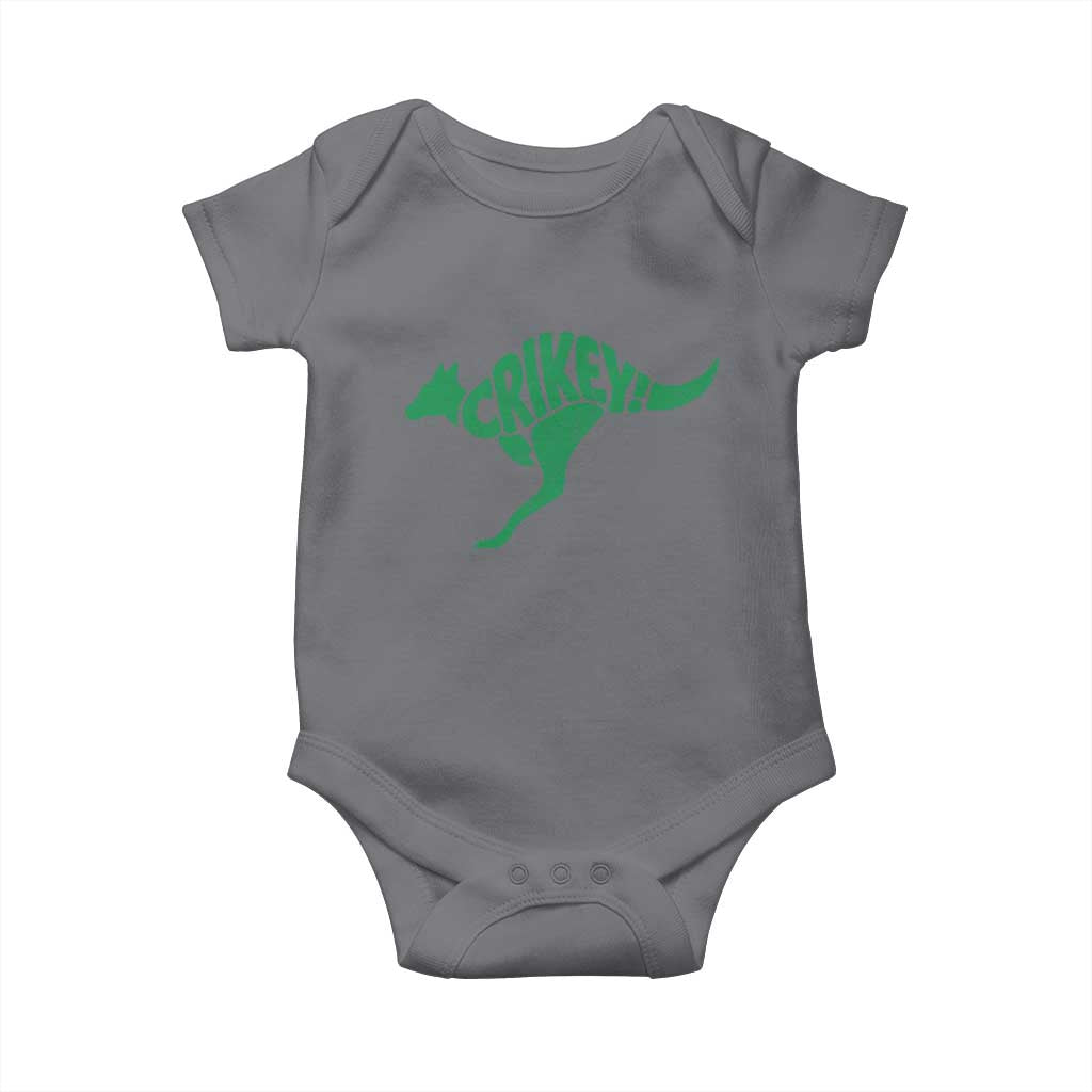 Crikey Australian Kangaroo Oz Slang Australia Baby Onesie TS11 Charcoal Print Your Wear