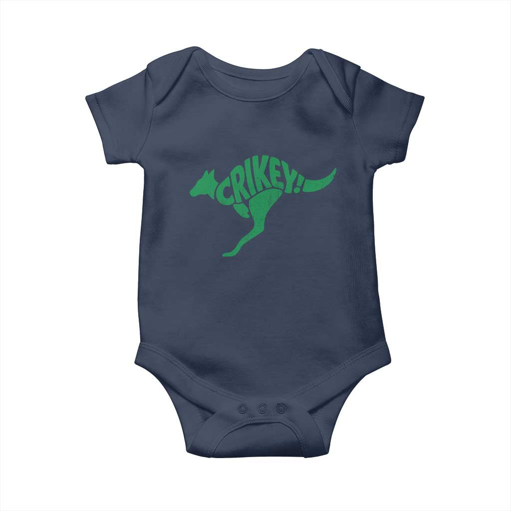 Crikey Australian Kangaroo Oz Slang Australia Baby Onesie TS11 Navy Print Your Wear