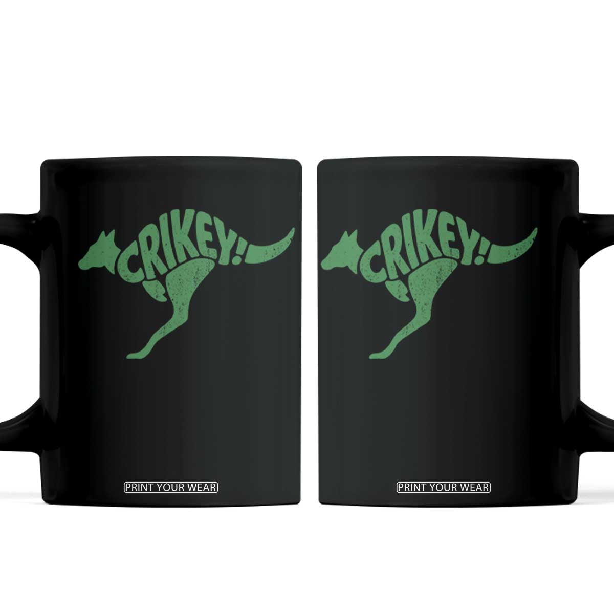 Crikey Australian Kangaroo Oz Slang Australia Coffee Mug TS11 Black Print Your Wear