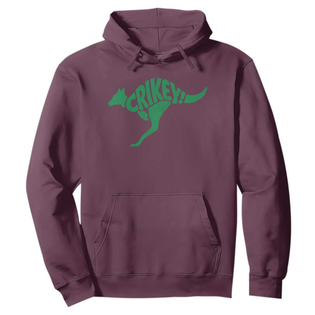 Crikey Australian Kangaroo Oz Slang Australia Hoodie TS11 Maroon Print Your Wear