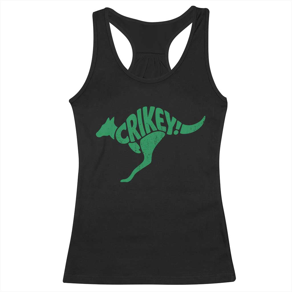 Crikey Australian Kangaroo Oz Slang Australia Racerback Tank Top TS11 Black Print Your Wear
