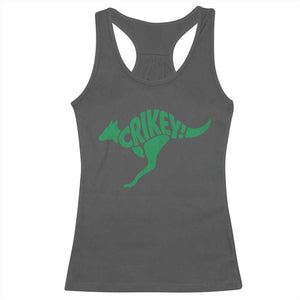 Crikey Australian Kangaroo Oz Slang Australia Racerback Tank Top TS11 Dark Heather Print Your Wear