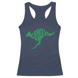 Crikey Australian Kangaroo Oz Slang Australia Racerback Tank Top TS11 Navy Print Your Wear