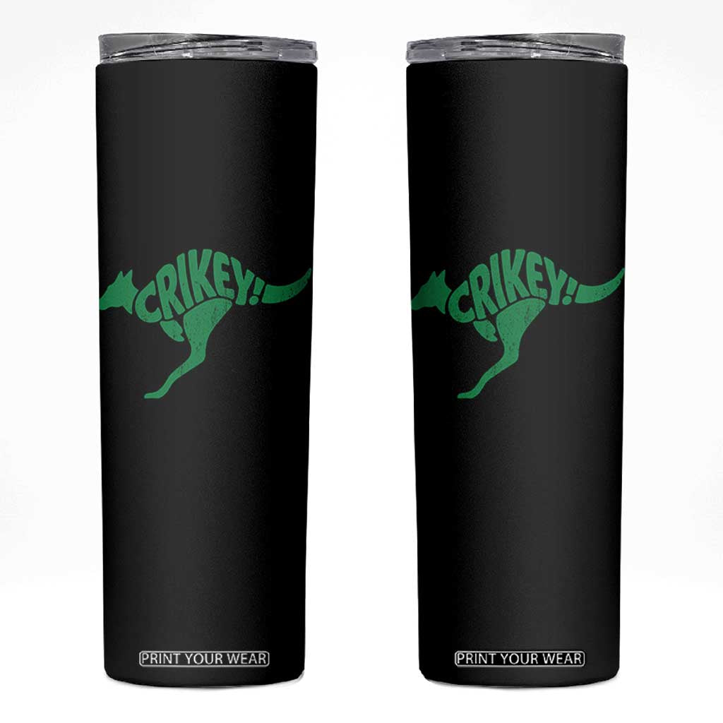 Crikey Australian Kangaroo Oz Slang Australia Skinny Tumbler TS11 Black Print Your Wear