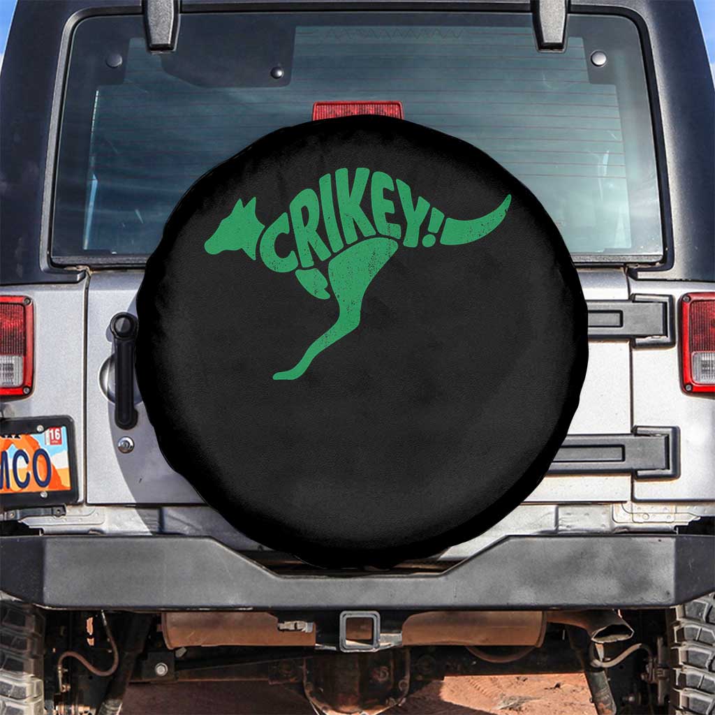 Crikey Australian Kangaroo Oz Slang Australia Spare Tire Cover TS11 No hole Black Print Your Wear