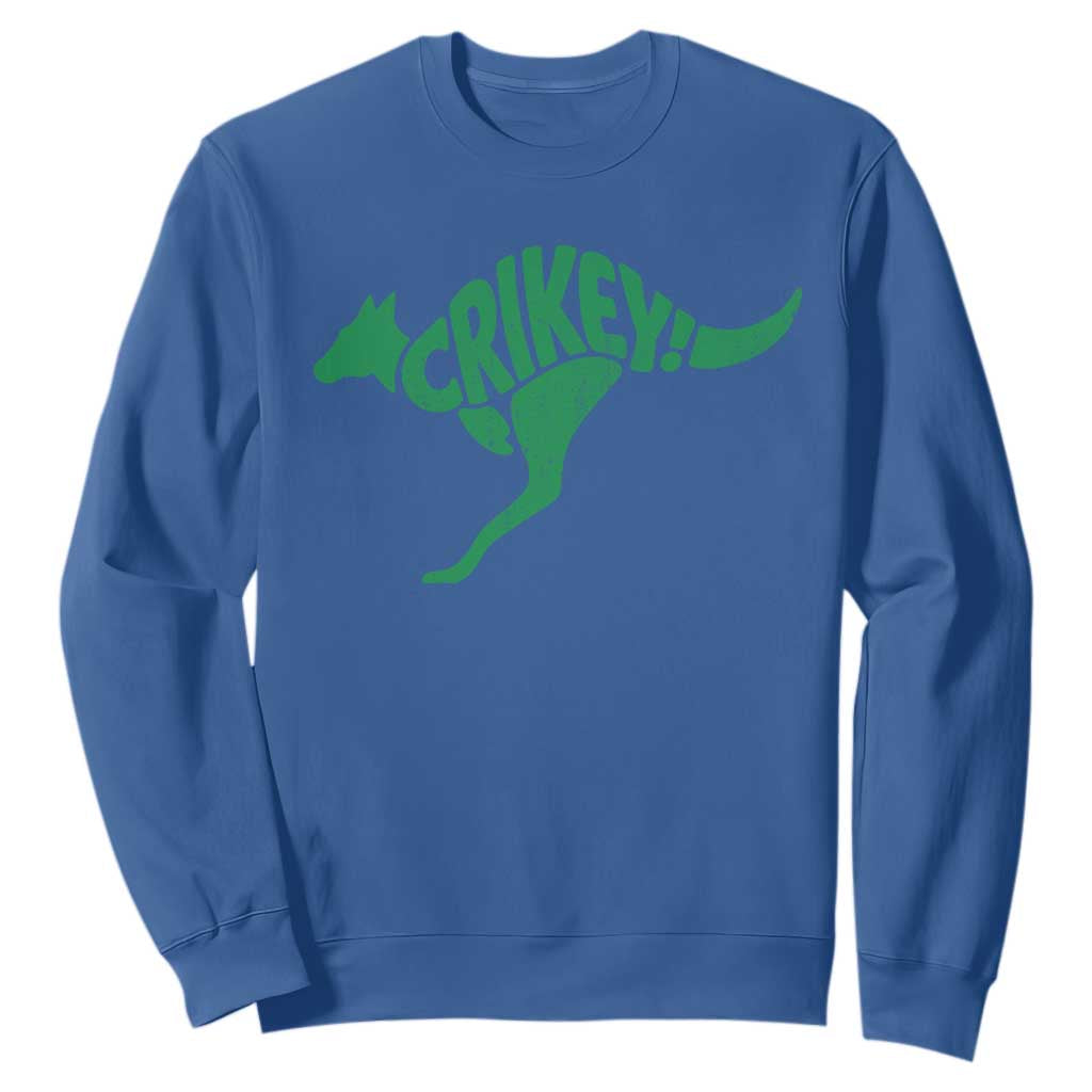 Crikey Australian Kangaroo Oz Slang Australia Sweatshirt TS11 Royal Blue Print Your Wear