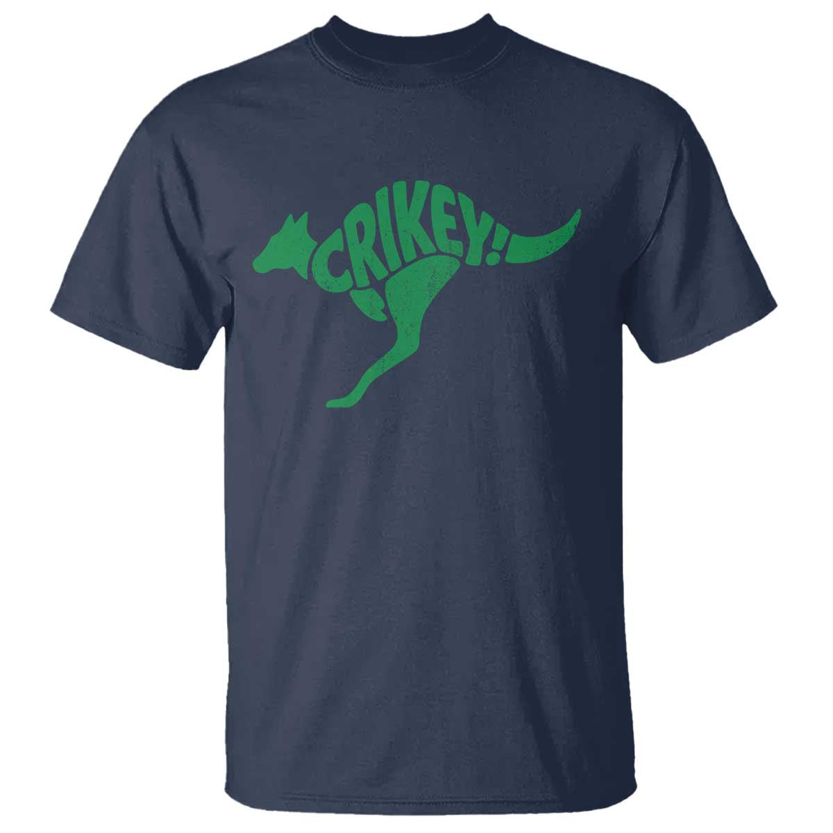 Crikey Australian Kangaroo Oz Slang Australia T Shirt TS11 Navy Print Your Wear