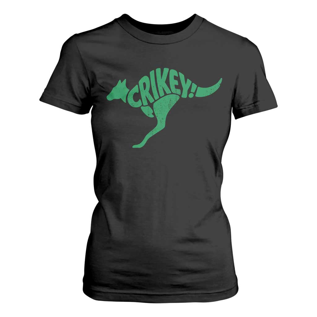 Crikey Australian Kangaroo Oz Slang Australia T Shirt For Women TS11 Black Print Your Wear