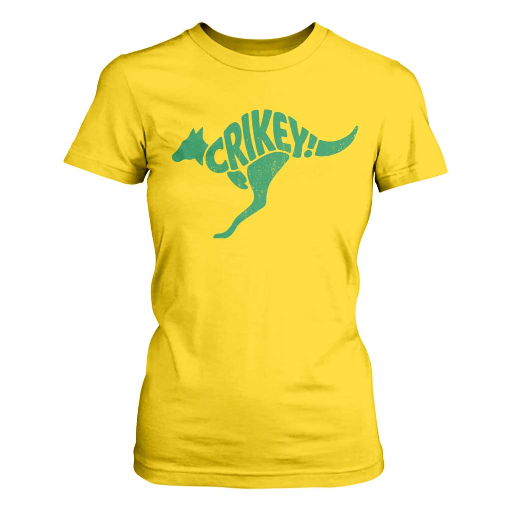 Crikey Australian Kangaroo Oz Slang Australia T Shirt For Women TS11 Daisy Print Your Wear