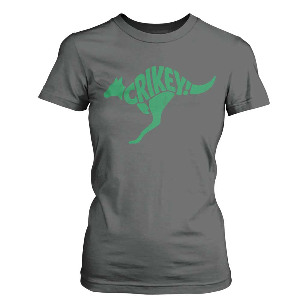 Crikey Australian Kangaroo Oz Slang Australia T Shirt For Women TS11 Dark Heather Print Your Wear
