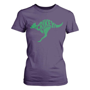 Crikey Australian Kangaroo Oz Slang Australia T Shirt For Women TS11 Purple Print Your Wear