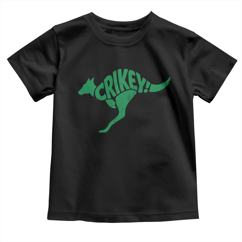 Crikey Australian Kangaroo Oz Slang Australia Toddler T Shirt TS11 Black Print Your Wear
