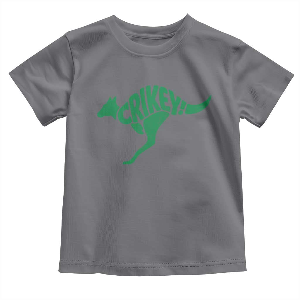 Crikey Australian Kangaroo Oz Slang Australia Toddler T Shirt TS11 Charcoal Print Your Wear