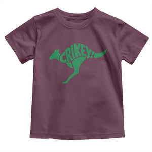 Crikey Australian Kangaroo Oz Slang Australia Toddler T Shirt TS11 Maroon Print Your Wear