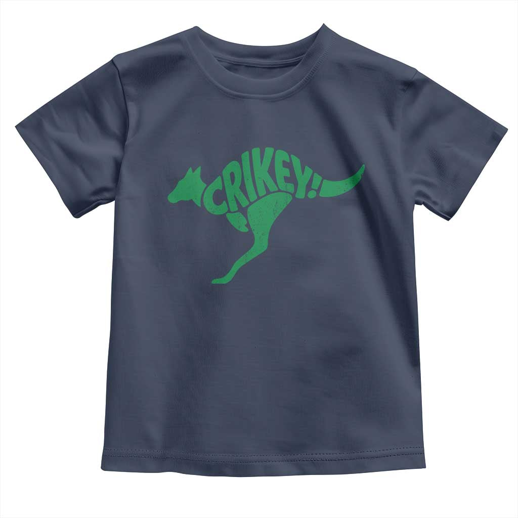 Crikey Australian Kangaroo Oz Slang Australia Toddler T Shirt TS11 Navy Print Your Wear