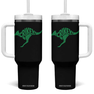 Crikey Australian Kangaroo Oz Slang Australia Tumbler With Handle TS11 One Size: 40 oz Black Print Your Wear